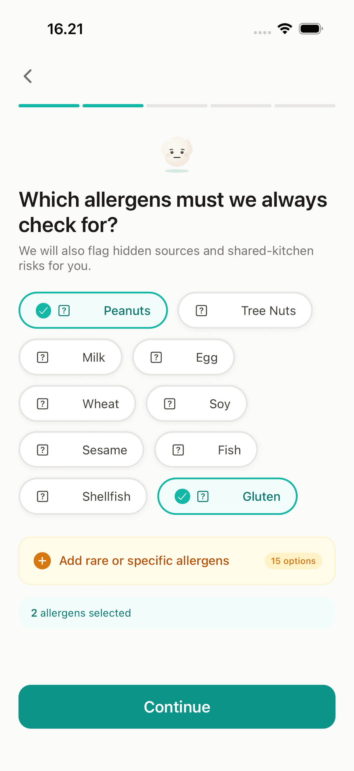 ChillLog protocol selection screen